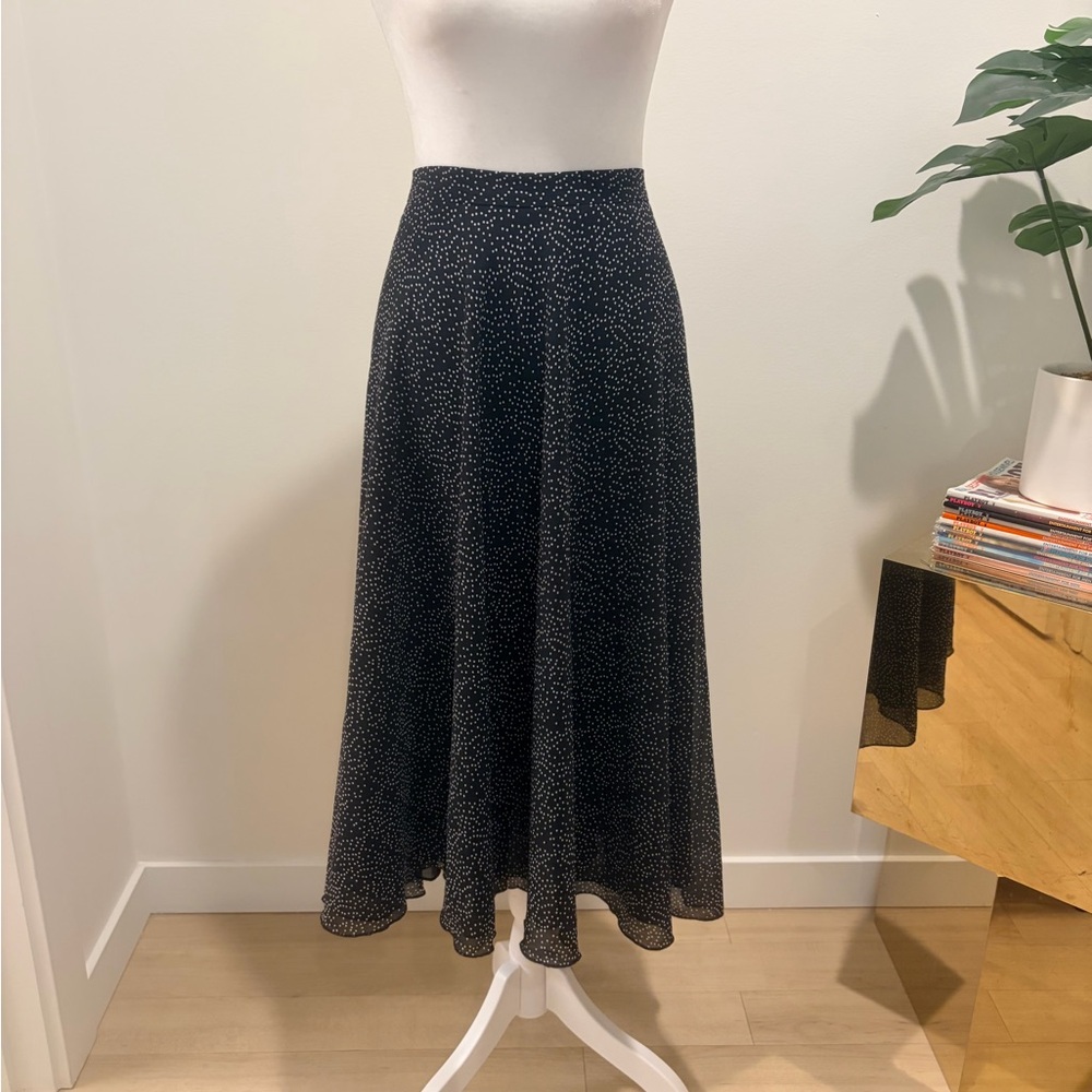 dELiA*s Dolls Kill Black and White Polka Dot A-Line Skirt size XXL